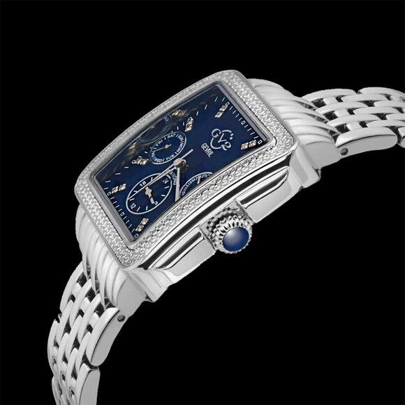 NWT GV2 Bari Multi Quartz Diamond Blue Dial Ladies Watch main image 6